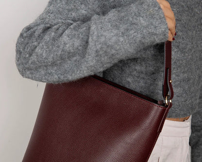Elena Leather Shoulder Bag