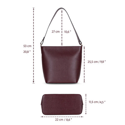 Elena Leather Shoulder Bag