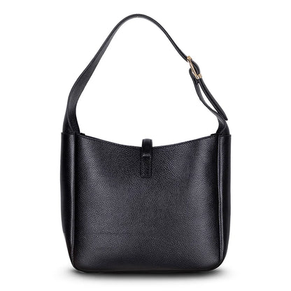 Azura Structured Leather Shoulder Bag