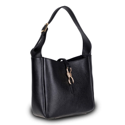 Azura Structured Leather Shoulder Bag