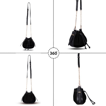 Valentina Suede Leather Shoulder Bag