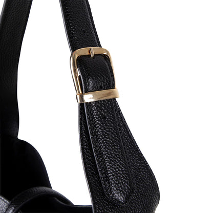 Azura Structured Leather Shoulder Bag