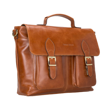 Olympus Leather Laptop Briefcase – 14 & 17 Inch