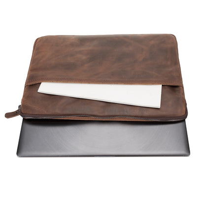 AWE Genuine Leather Sleeves Brown