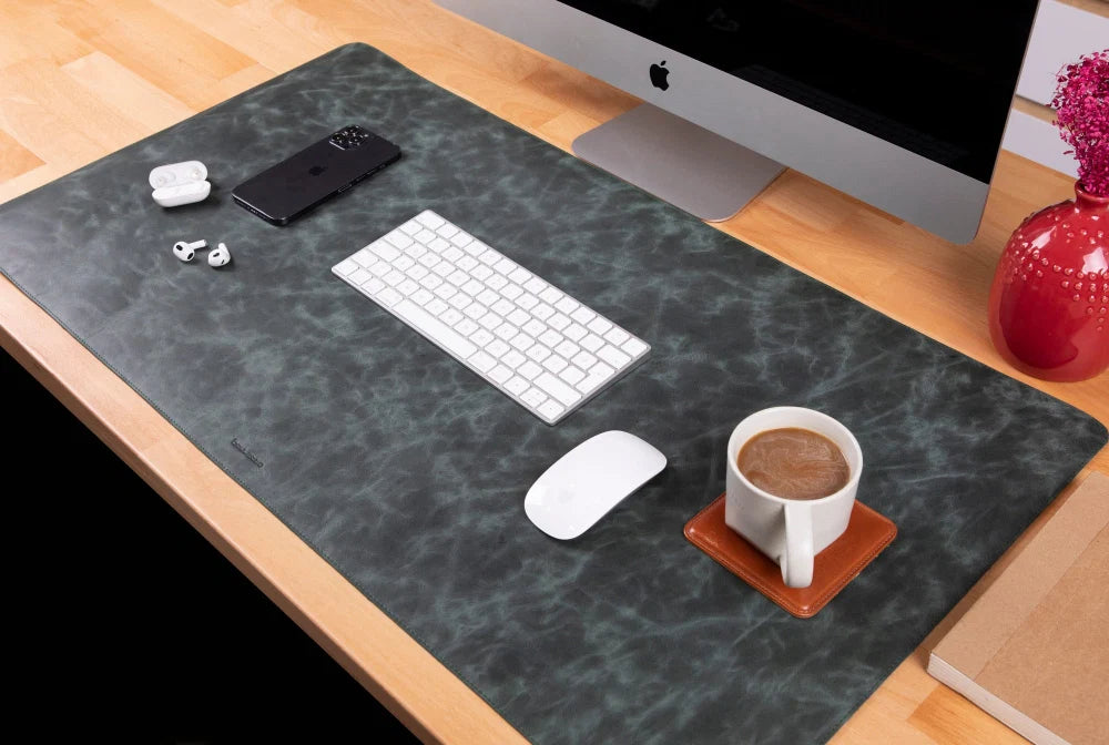 Axion Lined Leather Desk Mat Large Size
