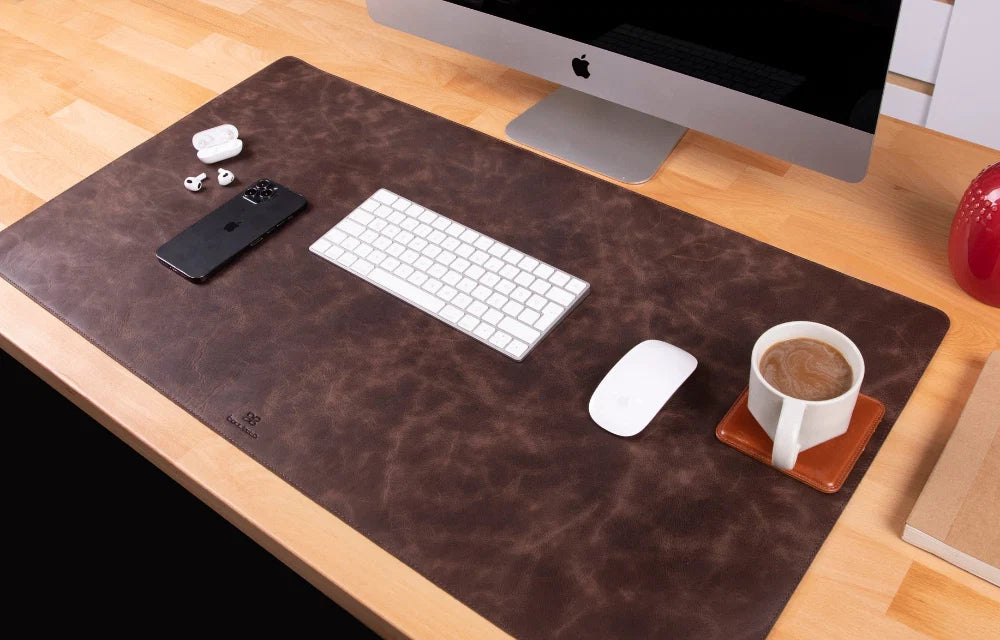 Axion Lined Leather Desk Mat Large Size