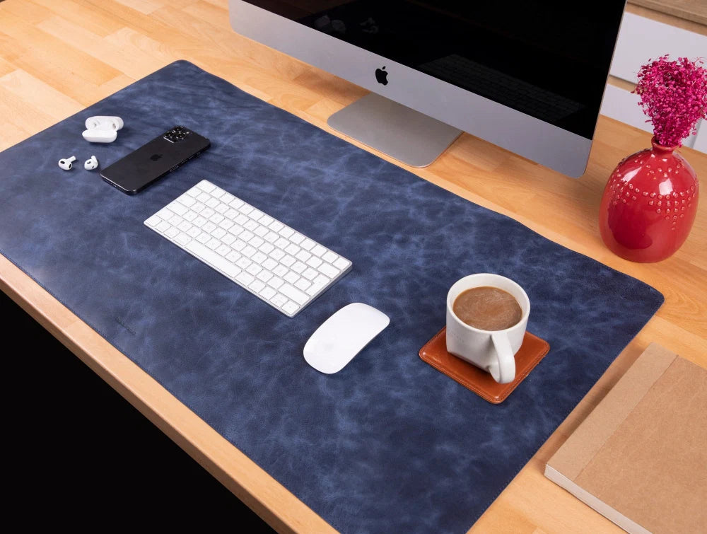 Axion Lined Leather Desk Mat Large Size