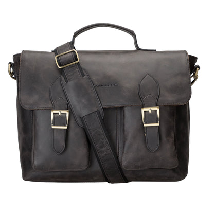 Olympus Leather Laptop Briefcase – 14 & 17 Inch