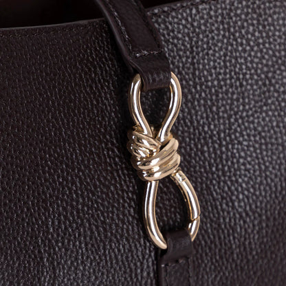 Azura Structured Leather Shoulder Bag