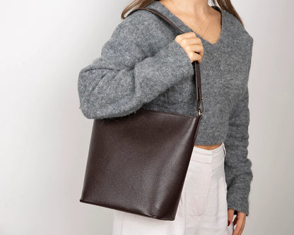 Elena Leather Shoulder Bag