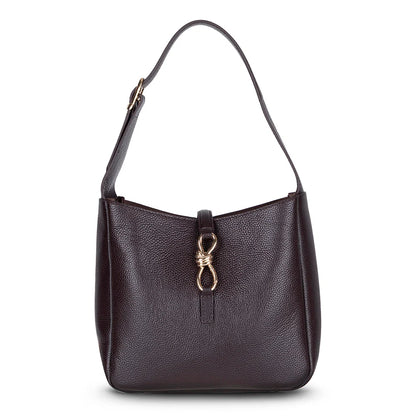 Azura Structured Leather Shoulder Bag