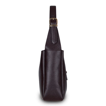 Azura Structured Leather Shoulder Bag