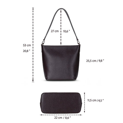 Elena Leather Shoulder Bag