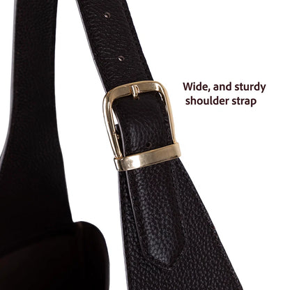 Azura Structured Leather Shoulder Bag