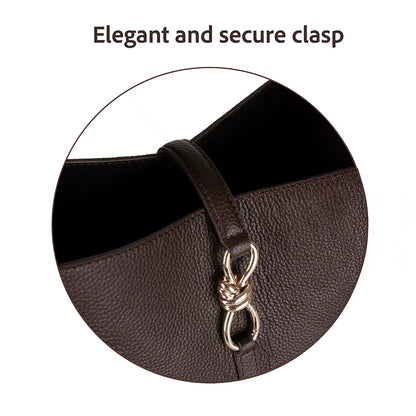 Azura Structured Leather Shoulder Bag