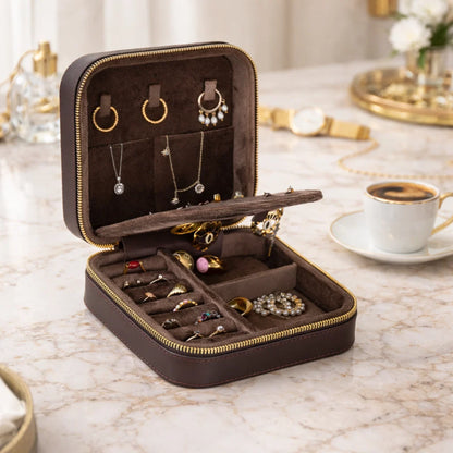 Amanda Medium Leather Jewelry Box