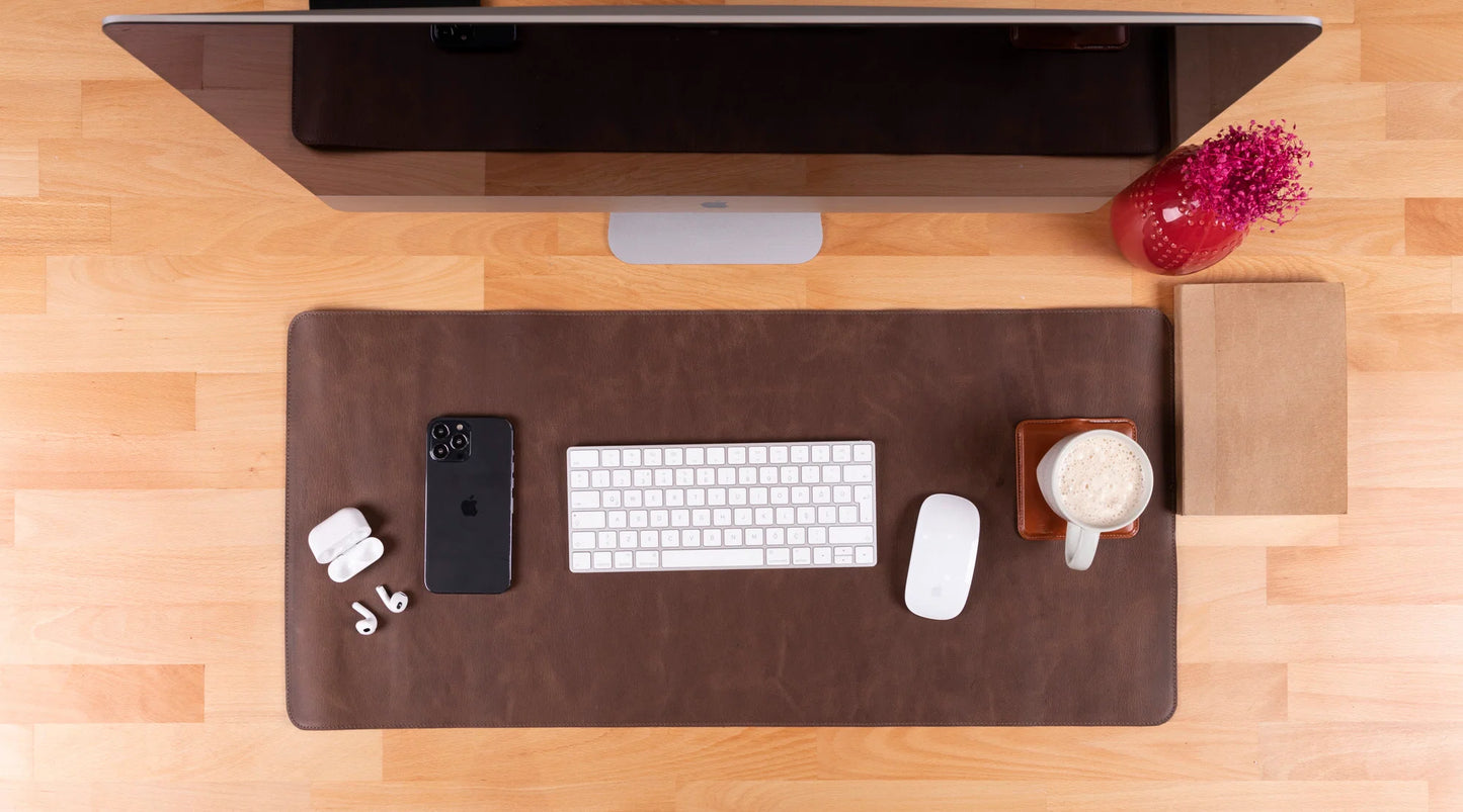 Single Layer Leather Desk Mat Large Size