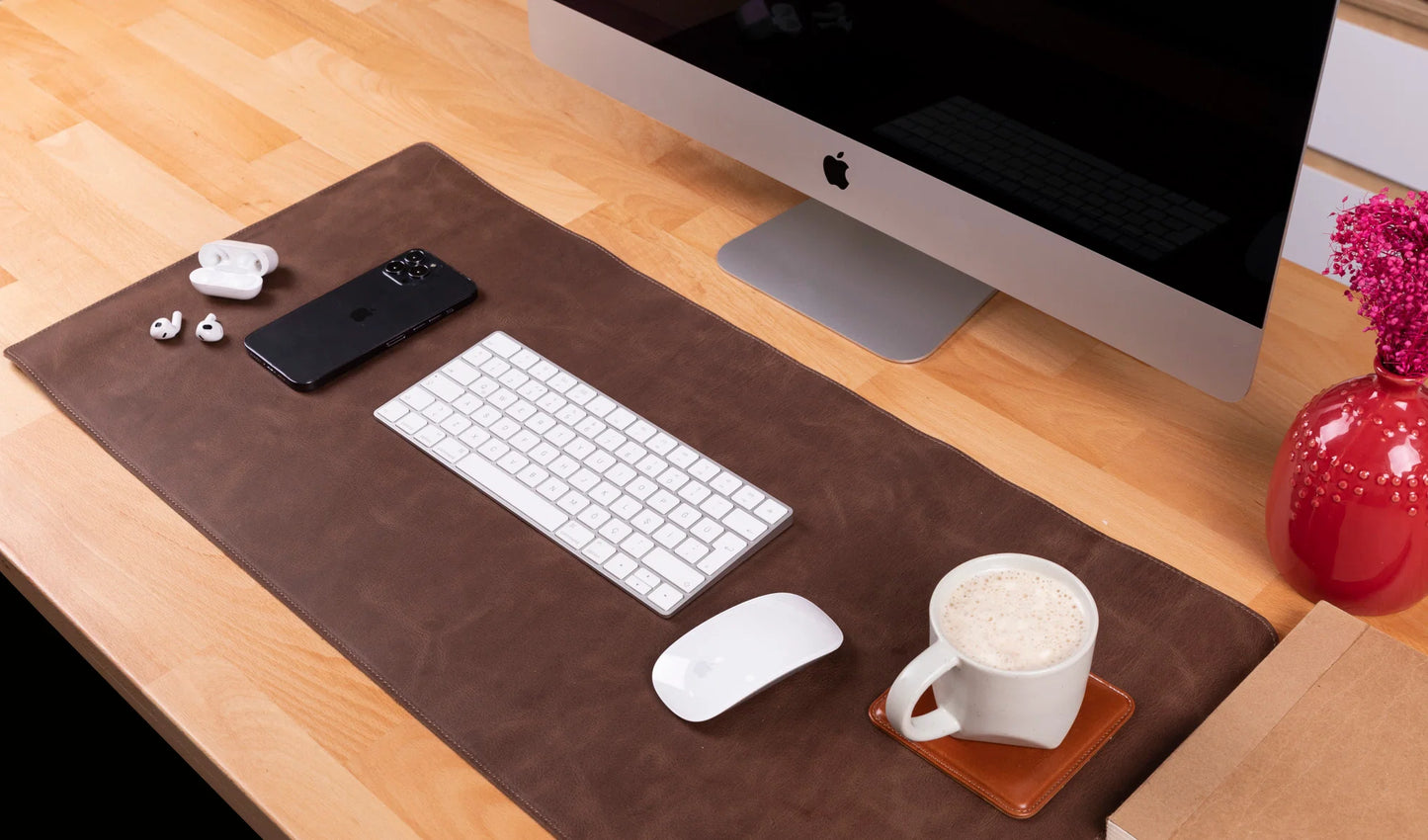 Single Layer Leather Desk Mat Large Size