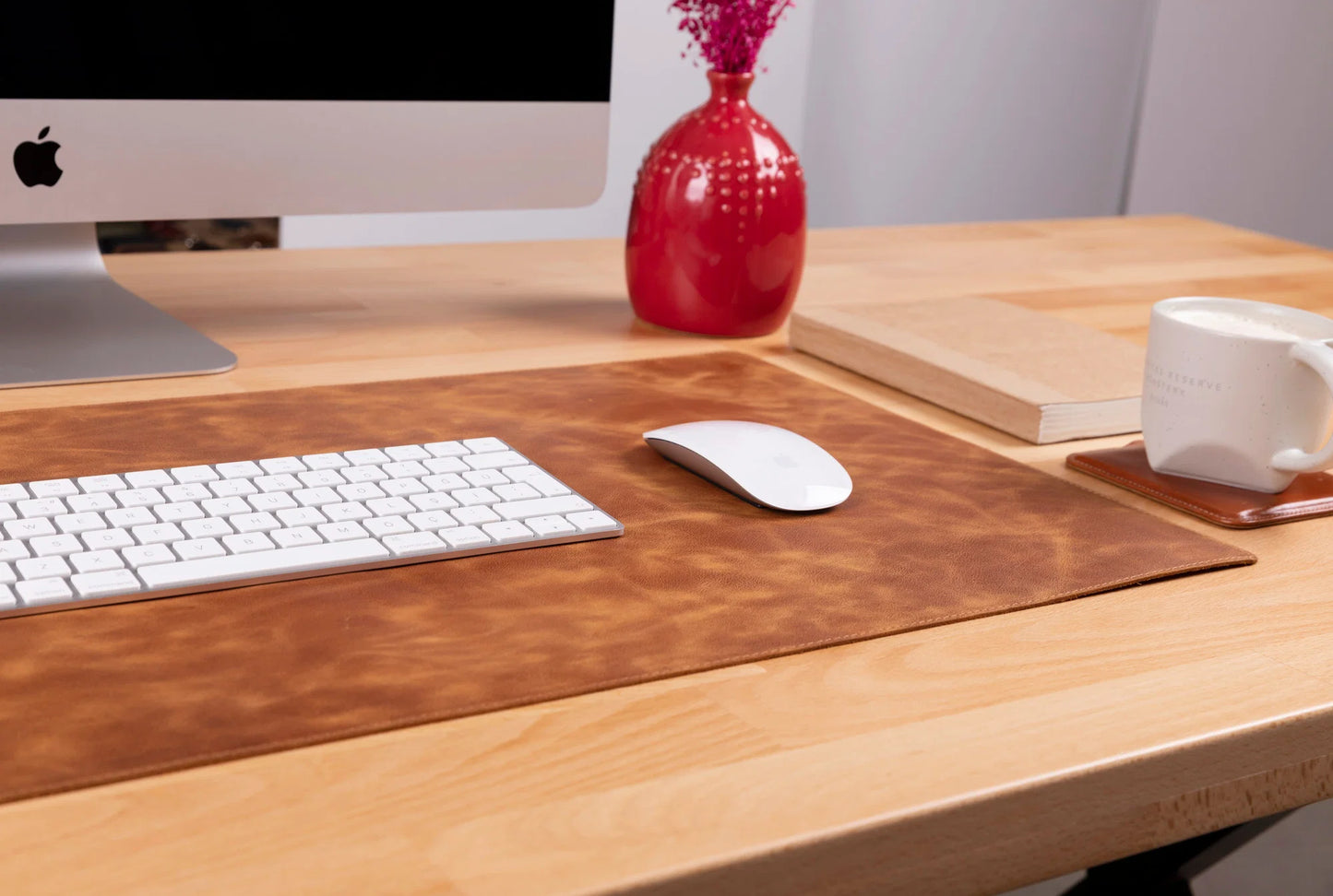 Single Layer Leather Desk Mat Medium Size