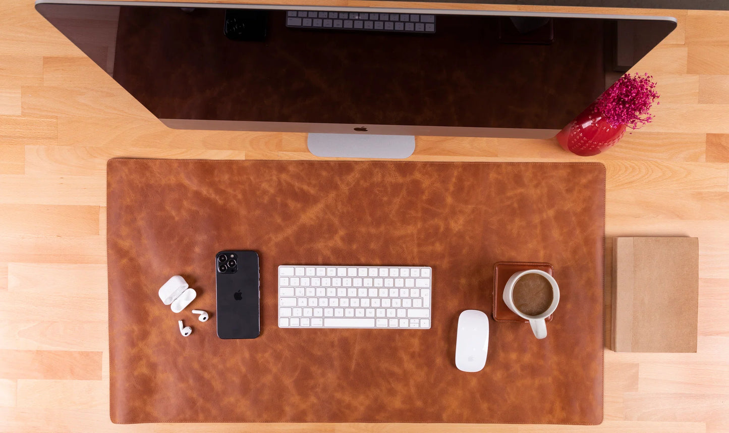 Single Layer Leather Desk Mat Large Size
