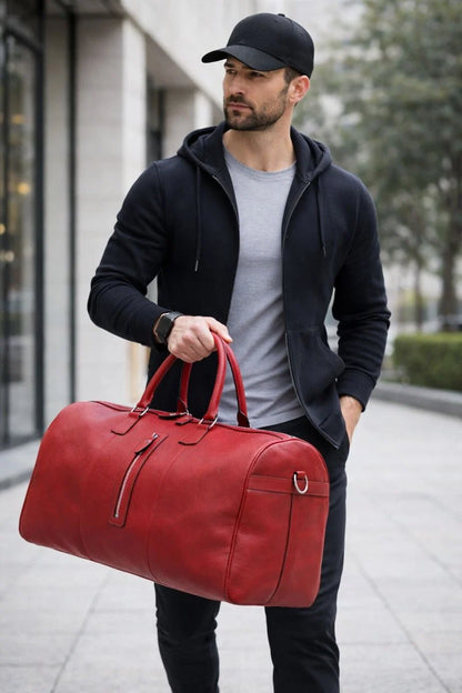 Dolly Leather Weekender Duffel Bag