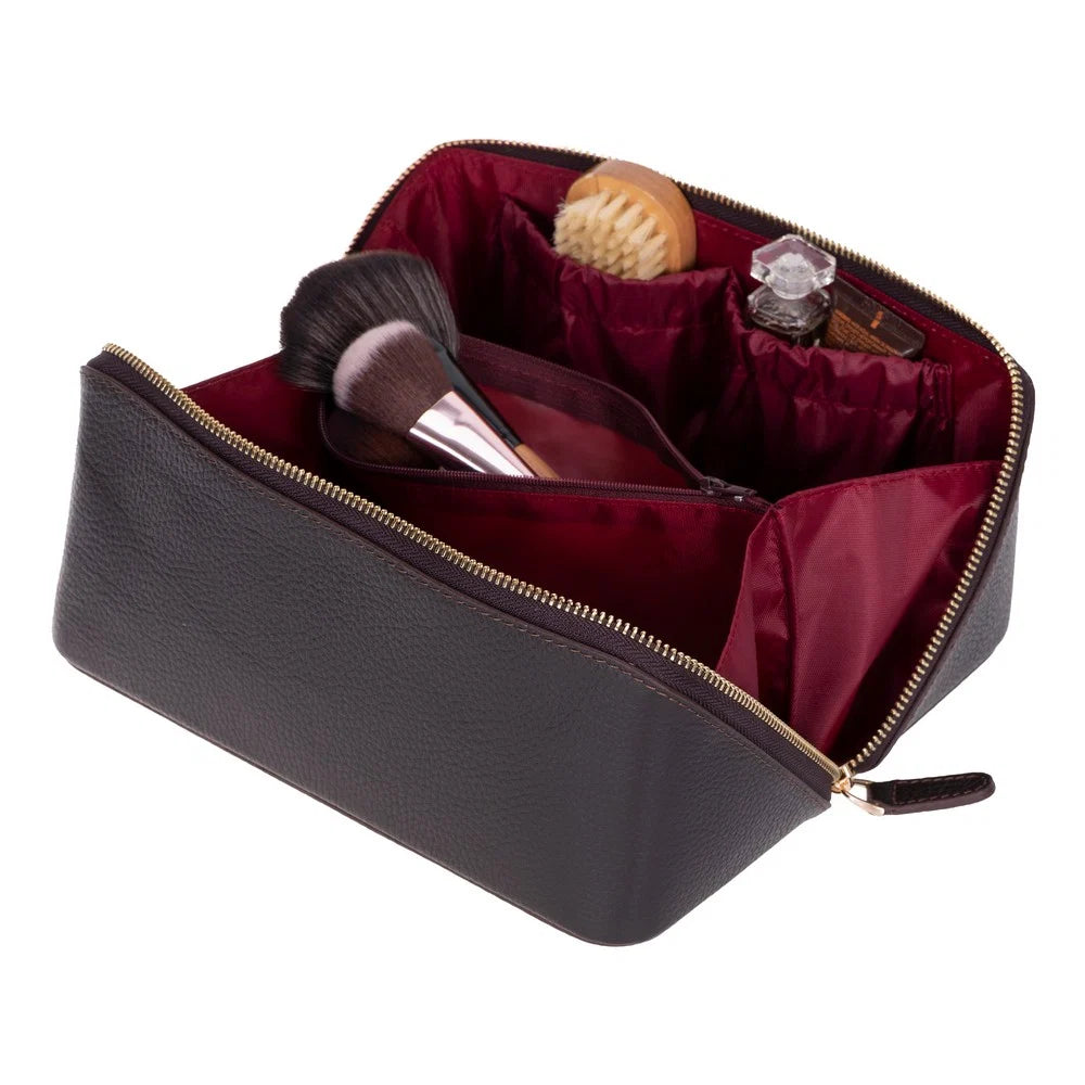 Ella Leather Makeup Bag