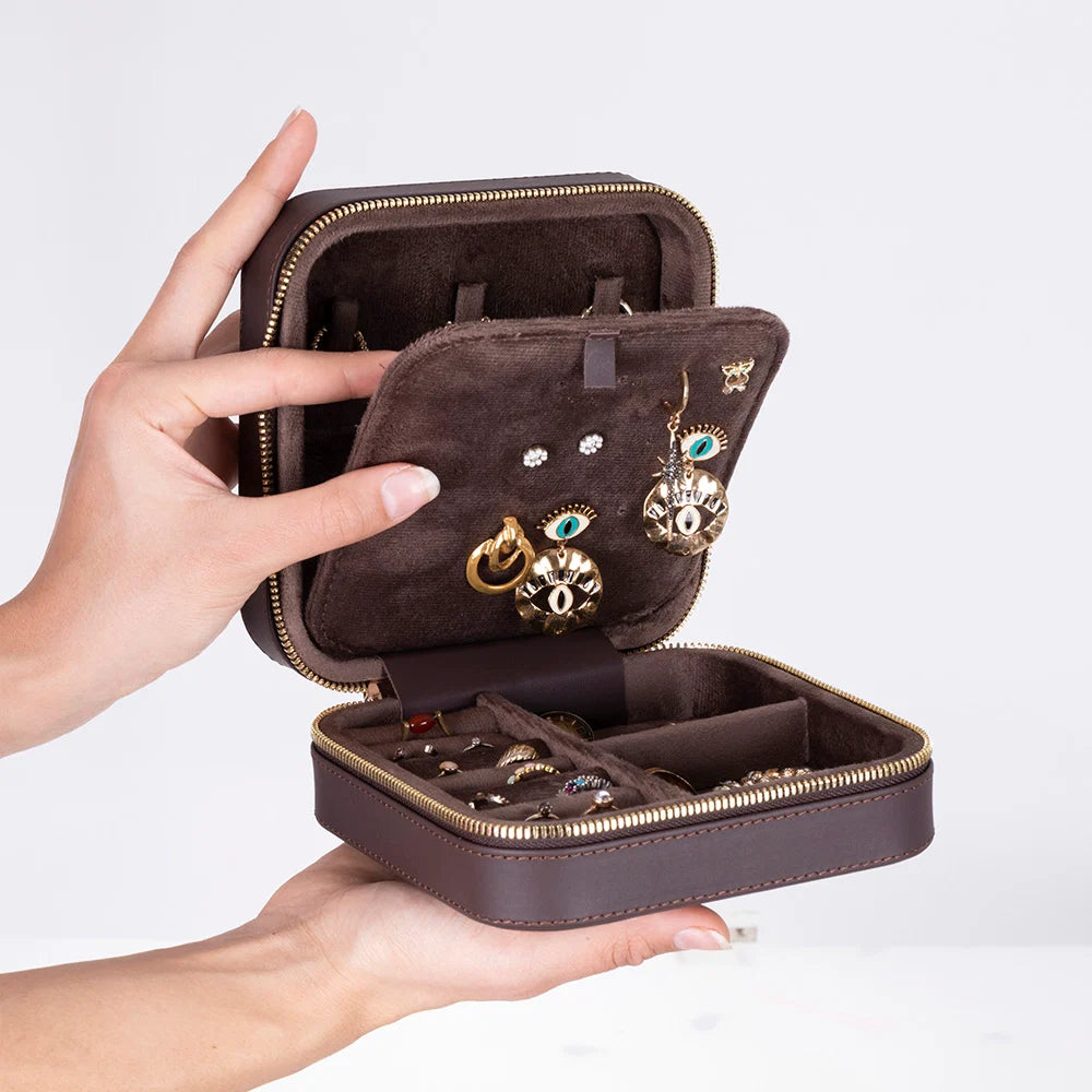 Amanda Leather Jewelry Box, Large