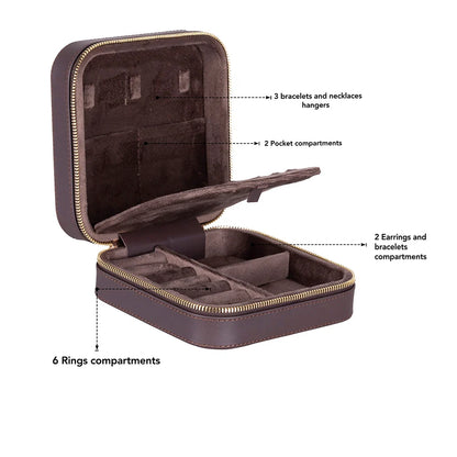 Amanda Medium Leather Jewelry Box