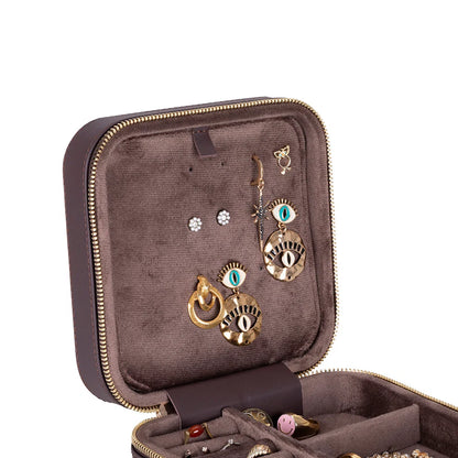 Amanda Medium Leather Jewelry Box