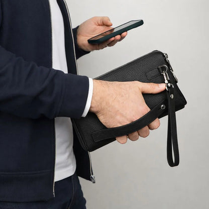 Lupus Leather Wristlet Clutch