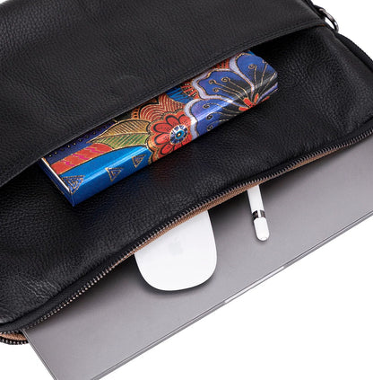 Leeds Slim Leather Laptop Bag – 14 & 16 Inch