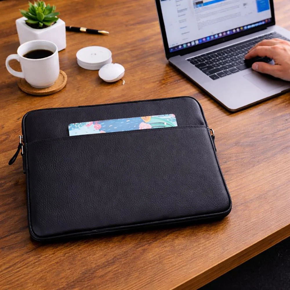 Leeds Slim Leather Laptop / Tablet Sleeve