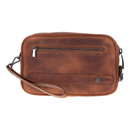 Forge Leather Locking Wristlet Clutch
