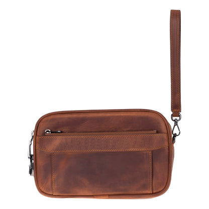 Forge Leather Locking Wristlet Clutch