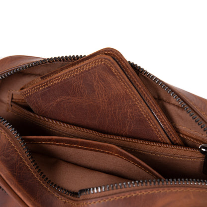 Forge Leather Locking Wristlet Clutch