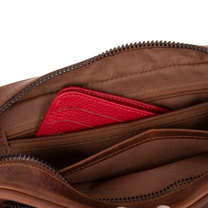 Forge Leather Locking Wristlet Clutch