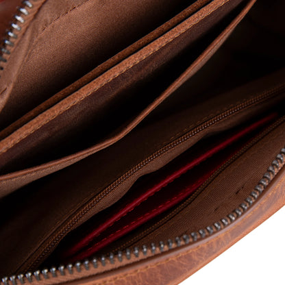 Forge Leather Locking Wristlet Clutch