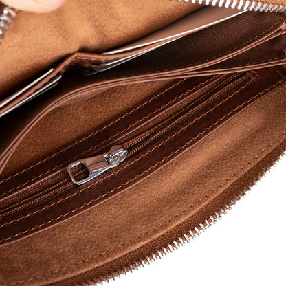 Lupus Leather Wristlet Clutch