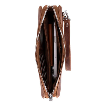 Lupus Leather Wristlet Clutch