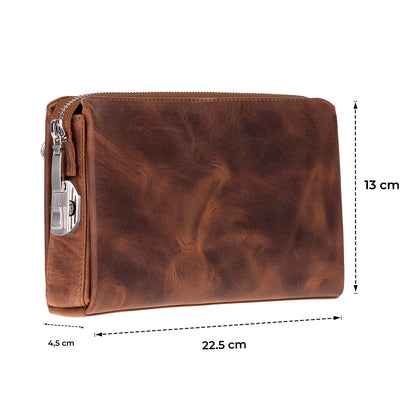 Lupus Leather Wristlet Clutch