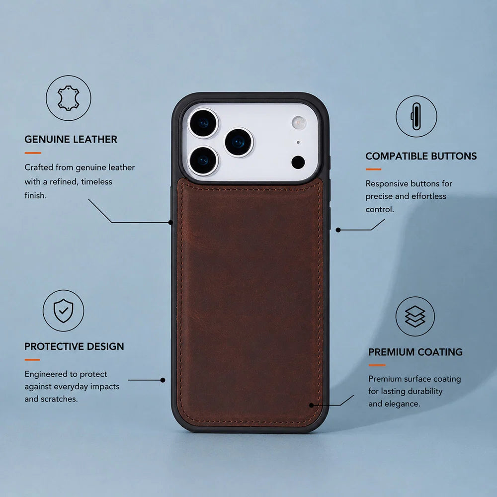 Flex Cover iPhone 17 Pro Leather Case