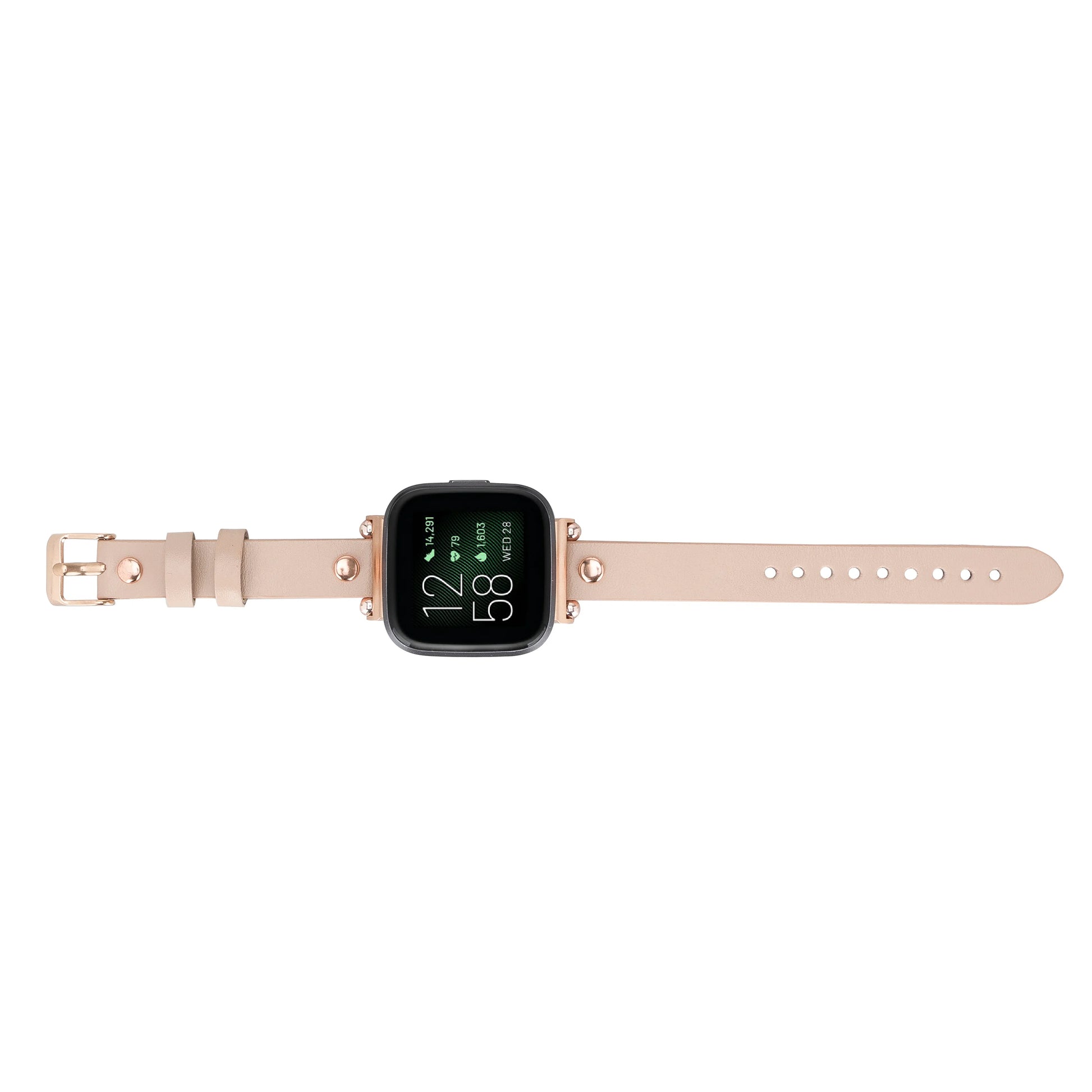 Leather Apple Watch Bands - Ferro Rose Gold Trok Style BRN7
