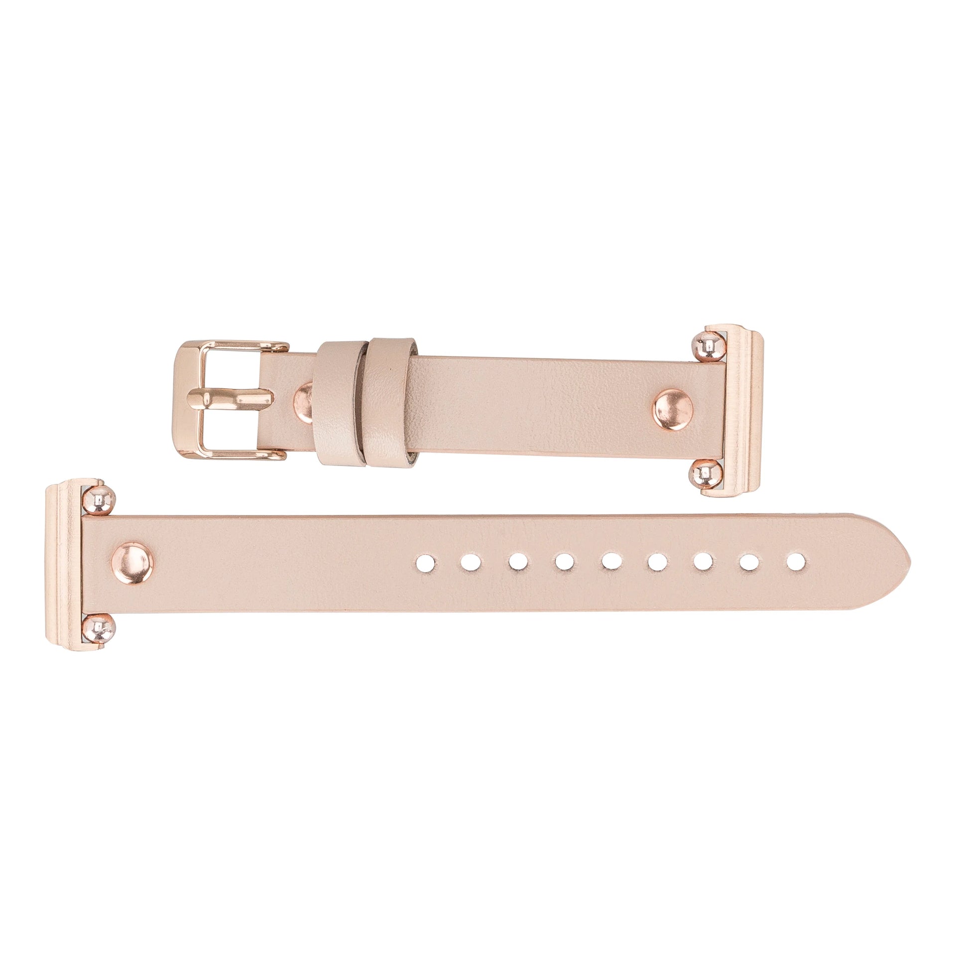 Leather Apple Watch Bands - Ferro Rose Gold Trok Style BRN7