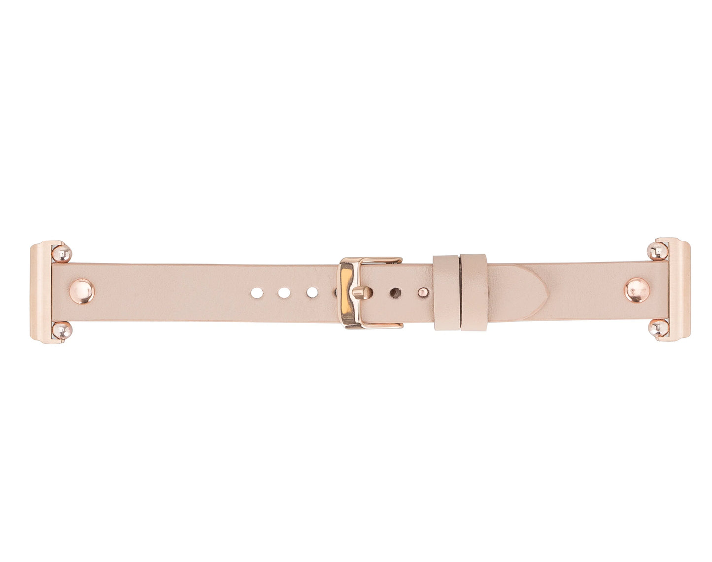 Leather Apple Watch Bands - Ferro Rose Gold Trok Style BRN7