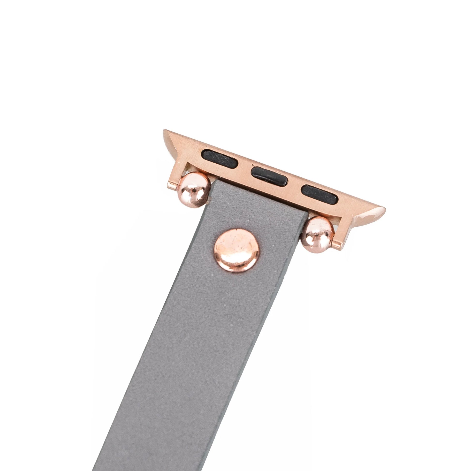 Leather Apple Watch Bands - Ferro Rose Gold Trok Style BRN7