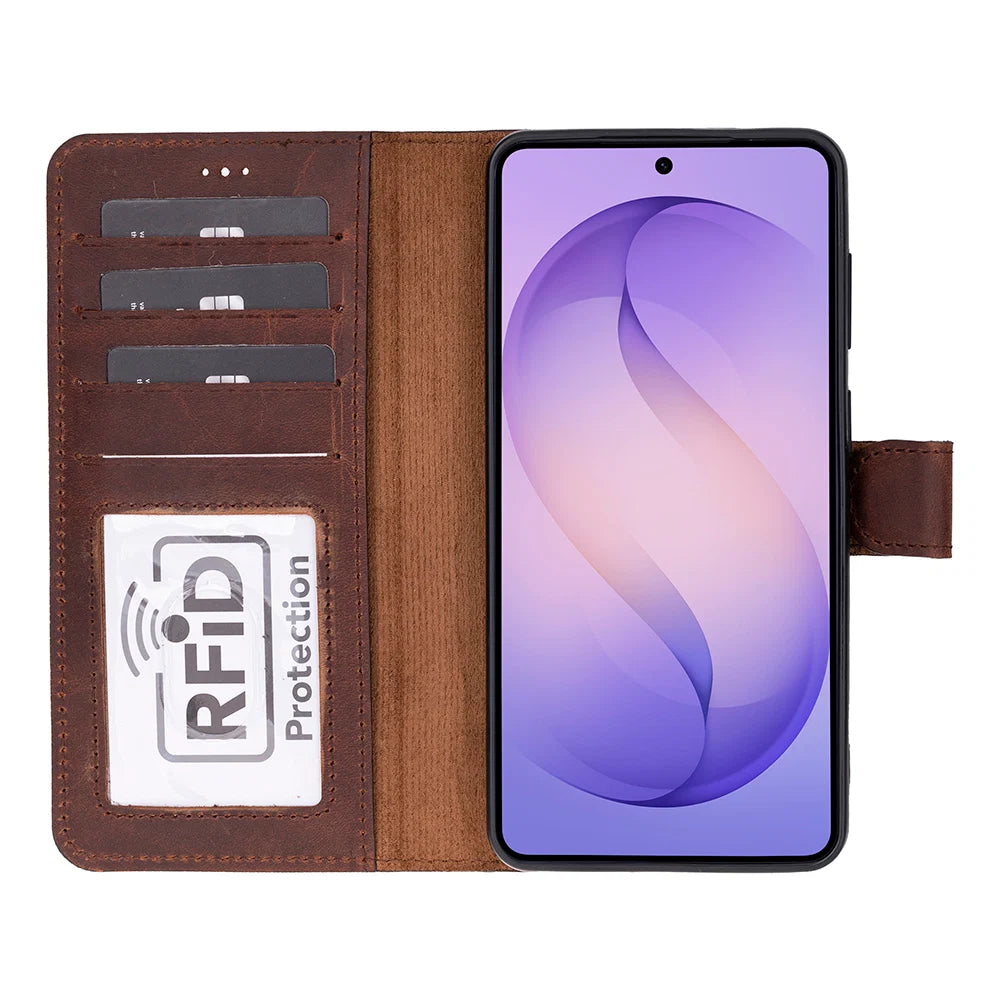 Magic Samsung Galaxy S26 Plus Detachable Leather Wallet Case