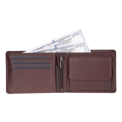 Dario Leather Bifold Wallet with Coin Pocket