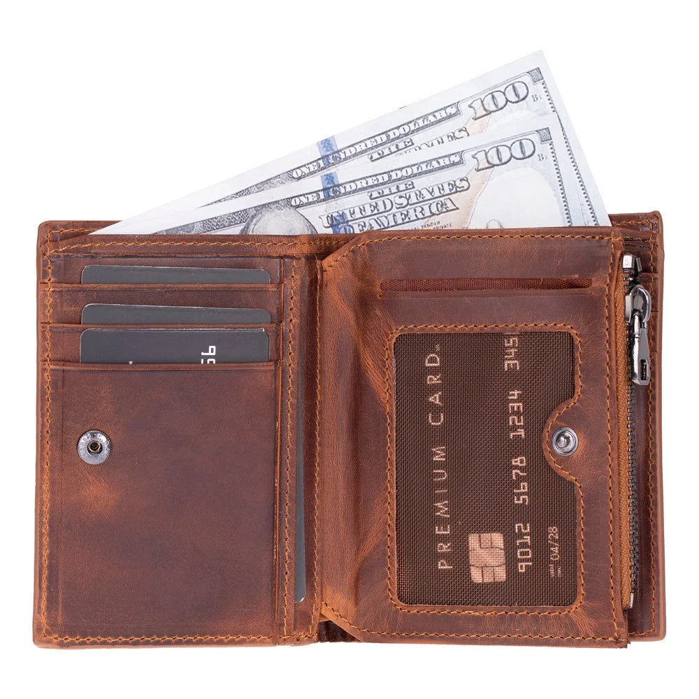 Rexon Leather Men's Wallet with Zipper