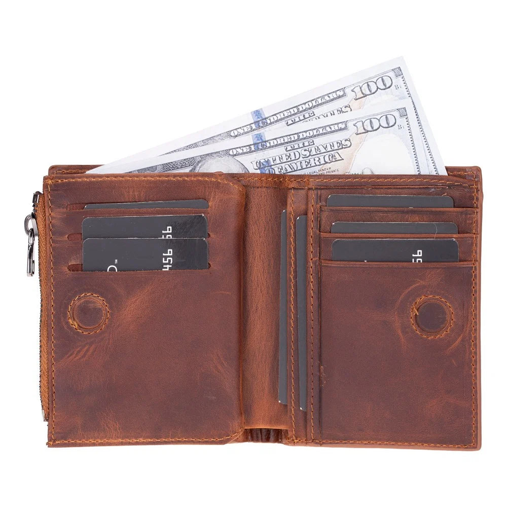Rexon Leather Men's Wallet with Zipper