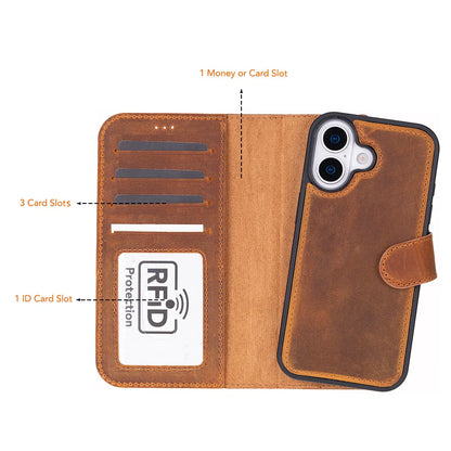 Magic iPhone 17 Detachable Leather Wallet Case – Expanded Palette